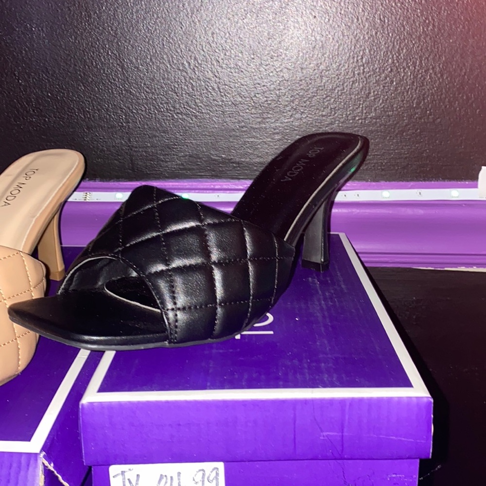 Square toe heel BLACK